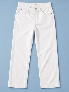 MAC Women's Culotte White Wide Leg Cropped Jeans Size EU 32 US 2 Premium Denim